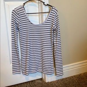 Striped top.